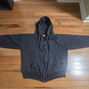 Vintage Hanes Zip-up Jacket Grey Size Large